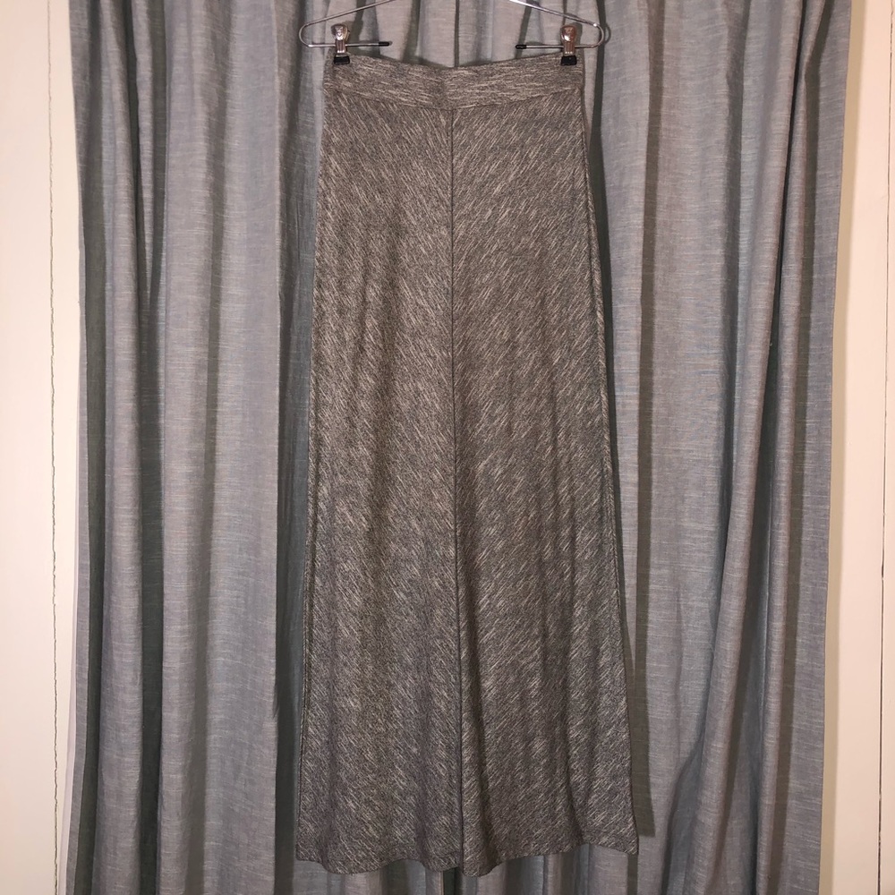 LOFT|GREY HEATHER KNIT MAXI SKIRT|XS